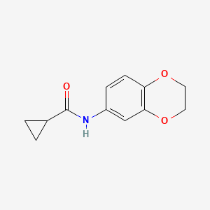 molecular formula C12H13NO3 B5680236 N-(2,3-dihydro-1,4-benzodioxin-6-yl)cyclopropanecarboxamide 