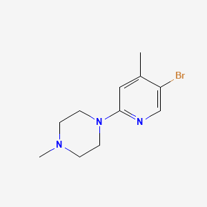 molecular formula C11H16BrN3 B568024 1-(5-溴-4-甲基吡啶-2-基)-4-甲基哌嗪 CAS No. 1219967-32-4