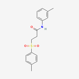 molecular formula C17H19NO3S B5680247 N-(3-methylphenyl)-3-[(4-methylphenyl)sulfonyl]propanamide 