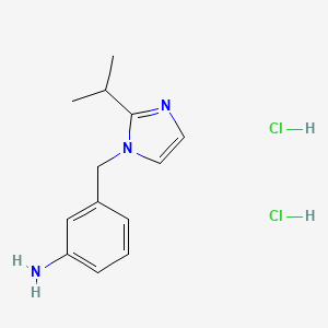 B568026 (3-((2-Isopropyl-1H-imidazol-1-yl)methyl)phenyl)amine dihydrochloride CAS No. 1211449-75-0