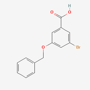 molecular formula C14H11BrO3 B568027 3-(苄氧基)-5-溴苯甲酸 CAS No. 1242336-70-4