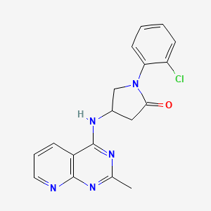 molecular formula C18H16ClN5O B5680285 1-(2-chlorophenyl)-4-[(2-methylpyrido[2,3-d]pyrimidin-4-yl)amino]pyrrolidin-2-one 