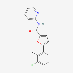 molecular formula C17H13ClN2O2 B5680317 5-(3-chloro-2-methylphenyl)-N-2-pyridinyl-2-furamide 