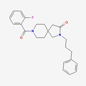 molecular formula C24H27FN2O2 B5680331 8-(2-fluorobenzoyl)-2-(3-phenylpropyl)-2,8-diazaspiro[4.5]decan-3-one 