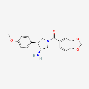 molecular formula C19H20N2O4 B5680367 (3R*,4S*)-1-(1,3-benzodioxol-5-ylcarbonyl)-4-(4-methoxyphenyl)pyrrolidin-3-amine 