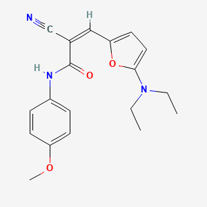 molecular formula C19H21N3O3 B5680368 2-cyano-3-[5-(diethylamino)-2-furyl]-N-(4-methoxyphenyl)acrylamide 