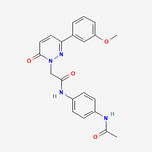 molecular formula C21H20N4O4 B5680381 N-[4-(acetylamino)phenyl]-2-[3-(3-methoxyphenyl)-6-oxo-1(6H)-pyridazinyl]acetamide 