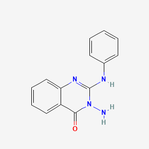 molecular formula C14H12N4O B5680391 3-amino-2-anilino-4(3H)-quinazolinone 