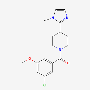 molecular formula C17H20ClN3O2 B5680398 1-(3-chloro-5-methoxybenzoyl)-4-(1-methyl-1H-imidazol-2-yl)piperidine 