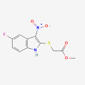 molecular formula C11H9FN2O4S B5680407 methyl [(5-fluoro-3-nitro-1H-indol-2-yl)thio]acetate 
