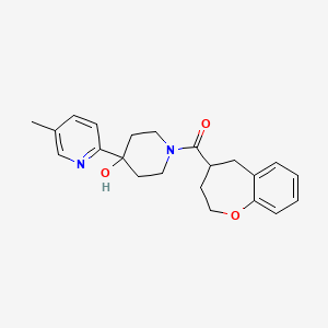 4-(5-methylpyridin-2-yl)-1-(2,3,4,5-tetrahydro-1-benzoxepin-4-ylcarbonyl)piperidin-4-ol