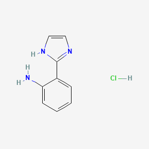 molecular formula C9H10ClN3 B568041 2-(2-咪唑基)苯胺盐酸盐 CAS No. 1261269-03-7