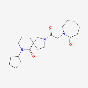 molecular formula C21H33N3O3 B5680416 7-cyclopentyl-2-[(2-oxoazepan-1-yl)acetyl]-2,7-diazaspiro[4.5]decan-6-one 