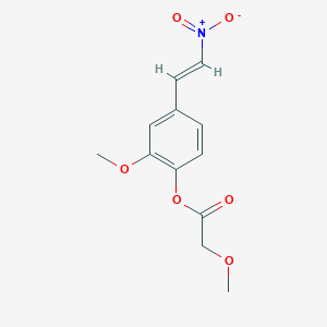 molecular formula C12H13NO6 B5680454 2-methoxy-4-(2-nitrovinyl)phenyl methoxyacetate 