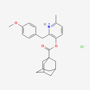 molecular formula C25H30ClNO3 B5680466 2-(4-methoxybenzyl)-6-methyl-3-pyridinyl 1-adamantanecarboxylate hydrochloride 