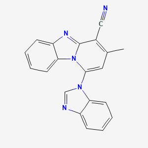 molecular formula C20H13N5 B5680514 1-(1H-benzimidazol-1-yl)-3-methylpyrido[1,2-a]benzimidazole-4-carbonitrile 