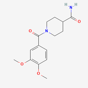 molecular formula C15H20N2O4 B5680515 1-(3,4-dimethoxybenzoyl)-4-piperidinecarboxamide 