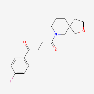 molecular formula C18H22FNO3 B5680538 1-(4-fluorophenyl)-4-(2-oxa-7-azaspiro[4.5]dec-7-yl)-4-oxobutan-1-one 
