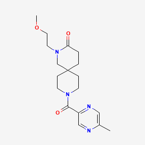 molecular formula C18H26N4O3 B5680550 2-(2-methoxyethyl)-9-[(5-methylpyrazin-2-yl)carbonyl]-2,9-diazaspiro[5.5]undecan-3-one 