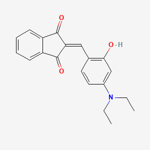 molecular formula C20H19NO3 B5680576 2-[4-(diethylamino)-2-hydroxybenzylidene]-1H-indene-1,3(2H)-dione 
