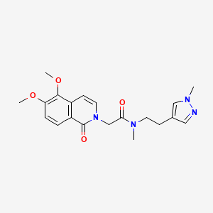 molecular formula C20H24N4O4 B5680580 2-(5,6-dimethoxy-1-oxoisoquinolin-2(1H)-yl)-N-methyl-N-[2-(1-methyl-1H-pyrazol-4-yl)ethyl]acetamide 