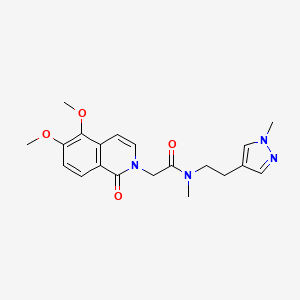 2-(5,6-dimethoxy-1-oxoisoquinolin-2(1H)-yl)-N-methyl-N-[2-(1-methyl-1H-pyrazol-4-yl)ethyl]acetamide