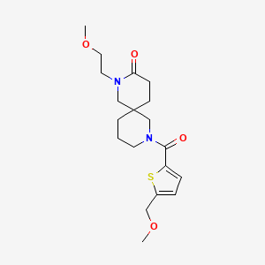 molecular formula C19H28N2O4S B5680592 2-(2-methoxyethyl)-8-{[5-(methoxymethyl)-2-thienyl]carbonyl}-2,8-diazaspiro[5.5]undecan-3-one 