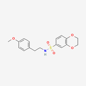 molecular formula C17H19NO5S B5680611 N-[2-(4-methoxyphenyl)ethyl]-2,3-dihydro-1,4-benzodioxine-6-sulfonamide 