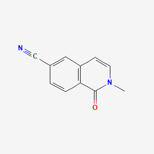 molecular formula C11H8N2O B568063 1,2-二氢-2-甲基-1-氧代异喹啉-6-腈 CAS No. 1374651-80-5
