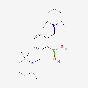 molecular formula C26H45BN2O2 B568067 2,6-双[(2,2,6,6-四甲基-1-哌啶基)甲基]苯硼酸 CAS No. 1243264-54-1
