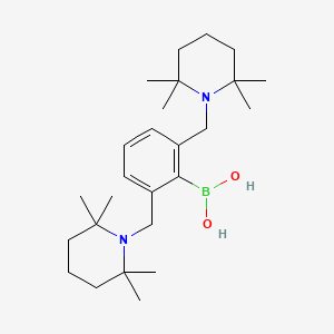 molecular formula C26H45BN2O2 B568067 Acide (2,6-bis[(2,2,6,6-tétraméthyl-1-pipéridinyl)méthyl]phényl)boronique CAS No. 1243264-54-1