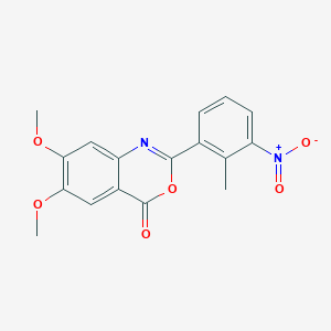 6,7-dimethoxy-2-(2-methyl-3-nitrophenyl)-4H-3,1-benzoxazin-4-one