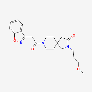molecular formula C21H27N3O4 B5680699 8-(1,2-benzisoxazol-3-ylacetyl)-2-(3-methoxypropyl)-2,8-diazaspiro[4.5]decan-3-one 