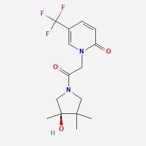 molecular formula C15H19F3N2O3 B5680718 1-{2-[(3R)-3-hydroxy-3,4,4-trimethyl-1-pyrrolidinyl]-2-oxoethyl}-5-(trifluoromethyl)-2(1H)-pyridinone 