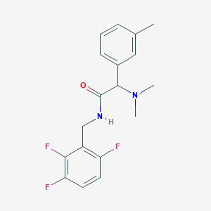 molecular formula C18H19F3N2O B5680757 2-(dimethylamino)-2-(3-methylphenyl)-N-(2,3,6-trifluorobenzyl)acetamide 