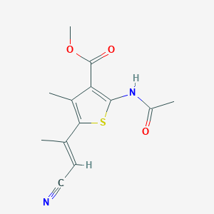 methyl 2-(acetylamino)-5-(2-cyano-1-methylvinyl)-4-methyl-3-thiophenecarboxylate