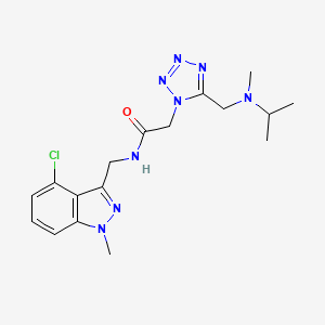 molecular formula C17H23ClN8O B5680774 N-[(4-chloro-1-methyl-1H-indazol-3-yl)methyl]-2-(5-{[isopropyl(methyl)amino]methyl}-1H-tetrazol-1-yl)acetamide 