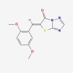 molecular formula C13H11N3O3S B5680782 5-(2,5-dimethoxybenzylidene)[1,3]thiazolo[3,2-b][1,2,4]triazol-6(5H)-one 