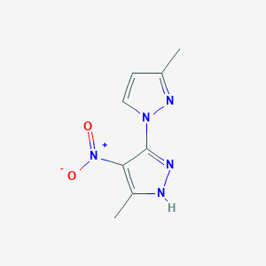 molecular formula C8H9N5O2 B5680806 3,5'-dimethyl-4'-nitro-2'H-1,3'-bipyrazole 