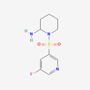 molecular formula C10H14FN3O2S B568083 1-(5-Fluoropyridin-3-ylsulfonyl)piperidin-2-amine CAS No. 1306432-47-2
