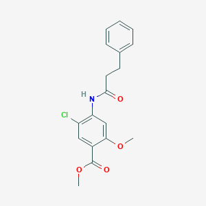 molecular formula C18H18ClNO4 B5680842 methyl 5-chloro-2-methoxy-4-[(3-phenylpropanoyl)amino]benzoate 