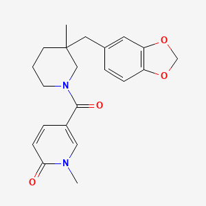 molecular formula C21H24N2O4 B5680849 5-{[3-(1,3-benzodioxol-5-ylmethyl)-3-methylpiperidin-1-yl]carbonyl}-1-methylpyridin-2(1H)-one 