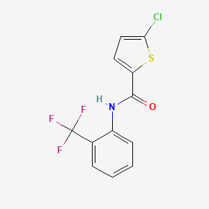 molecular formula C12H7ClF3NOS B5680857 5-chloro-N-[2-(trifluoromethyl)phenyl]-2-thiophenecarboxamide 