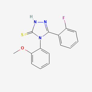 molecular formula C15H12FN3OS B5680867 5-(2-fluorophenyl)-4-(2-methoxyphenyl)-2,4-dihydro-3H-1,2,4-triazole-3-thione 