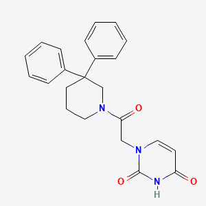 1-[2-(3,3-diphenylpiperidin-1-yl)-2-oxoethyl]pyrimidine-2,4(1H,3H)-dione