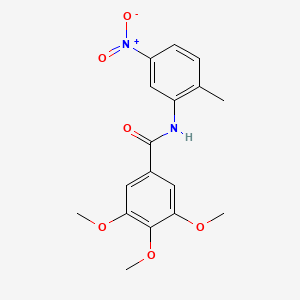 molecular formula C17H18N2O6 B5680901 3,4,5-trimethoxy-N-(2-methyl-5-nitrophenyl)benzamide 