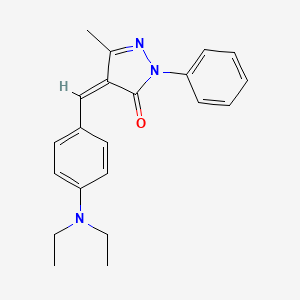 molecular formula C21H23N3O B5680908 4-[4-(diethylamino)benzylidene]-5-methyl-2-phenyl-2,4-dihydro-3H-pyrazol-3-one 
