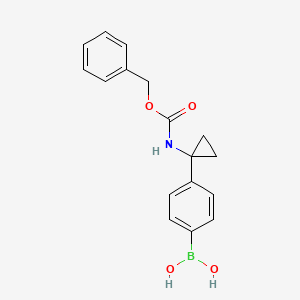 molecular formula C17H18BNO4 B568091 (4-(1-(((Benzyloxy)carbonyl)amino)cyclopropyl)phenyl)boronic acid CAS No. 1217501-09-1