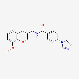 4-(1H-imidazol-1-yl)-N-[(8-methoxy-3,4-dihydro-2H-chromen-3-yl)methyl]benzamide