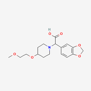 molecular formula C17H23NO6 B5680932 1,3-benzodioxol-5-yl[4-(2-methoxyethoxy)piperidin-1-yl]acetic acid 